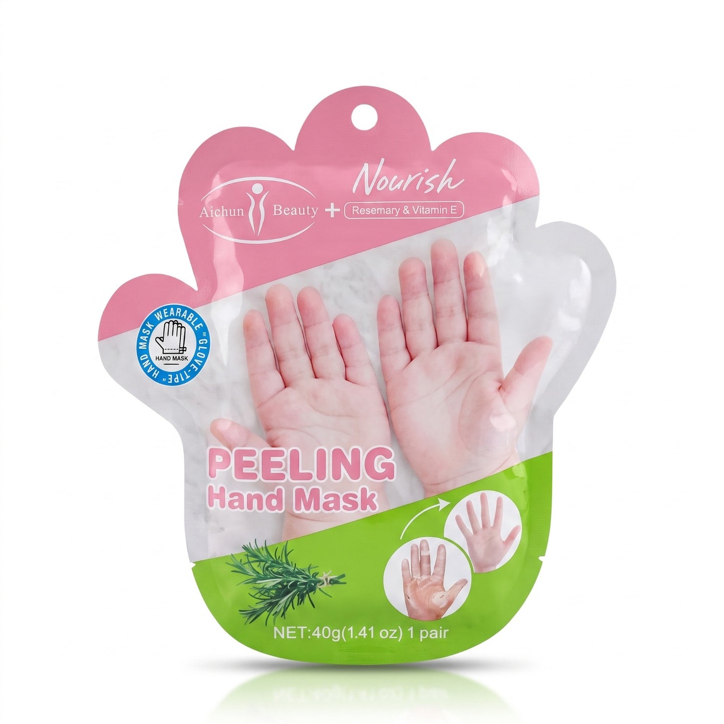 Masque Peeling Exfoliant pour les Mains | Gants Nourrissants au Romarin & Vitamine E