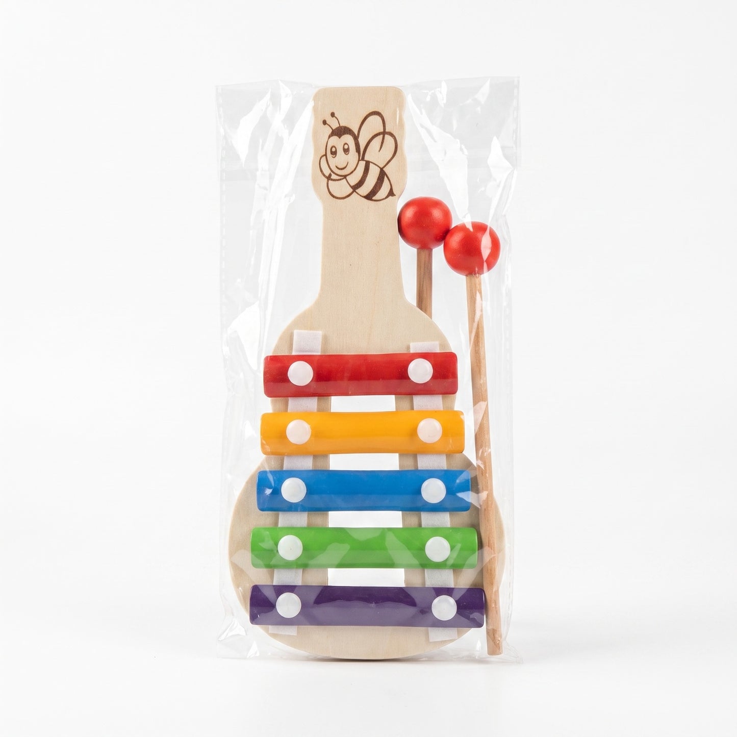 Xylophone en Bois Forme Guitare | Jouet d'Éveil Musical et Sensoriel pour Enfant