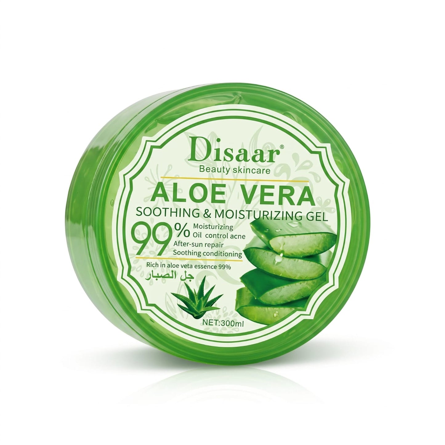 Gel Apaisant & Hydratant à l'Aloe Vera 99% Disaar - 300ml | Soin Multi-Usages Visage & Corps