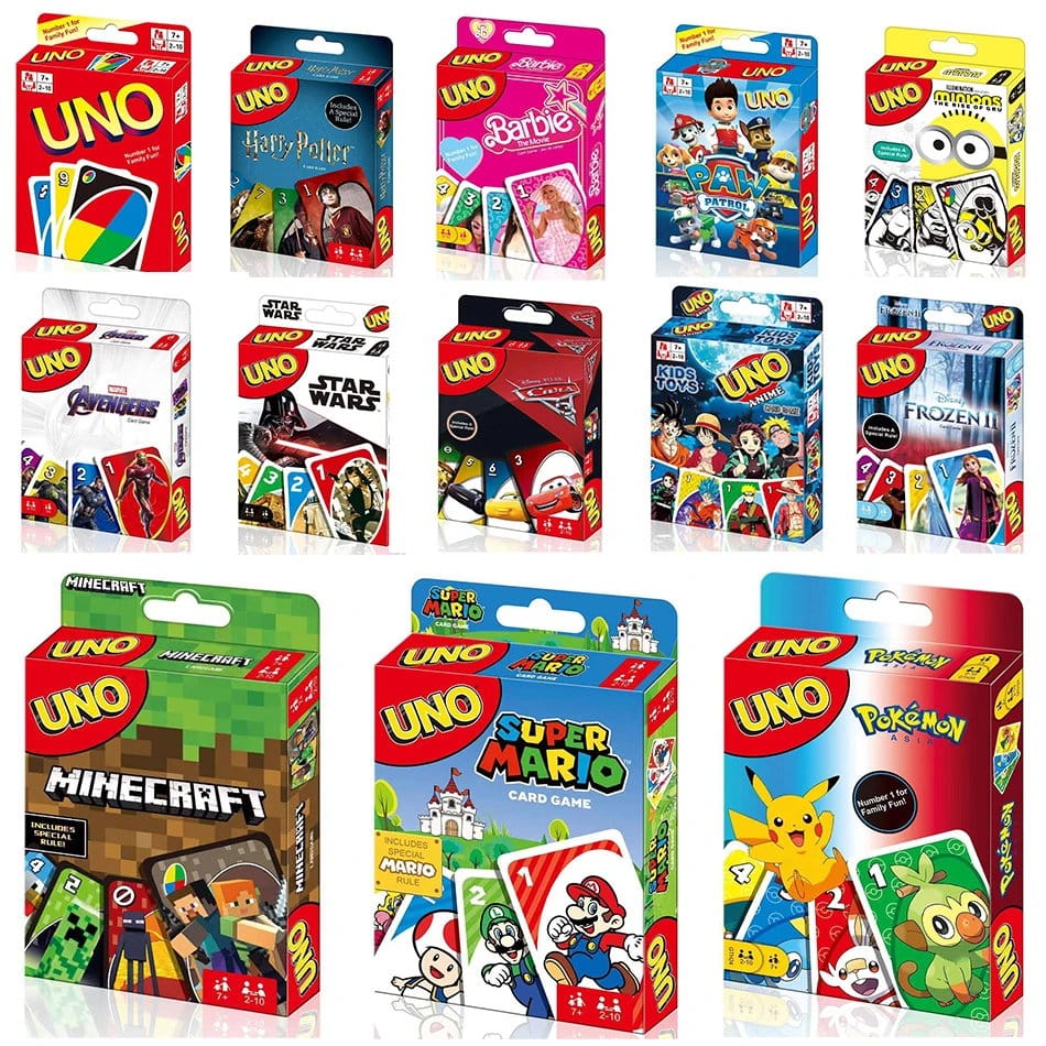 Jeu de Cartes UNO - Éditions Thématiques (Pokémon, Super Mario, Harry Potter & plus) | Jeu de Société en Famille