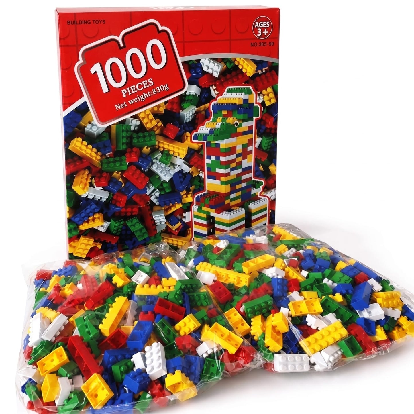 Méga-Boîte de 1000 Briques de Construction "Play & Learn" | Jeu Éducatif XXL