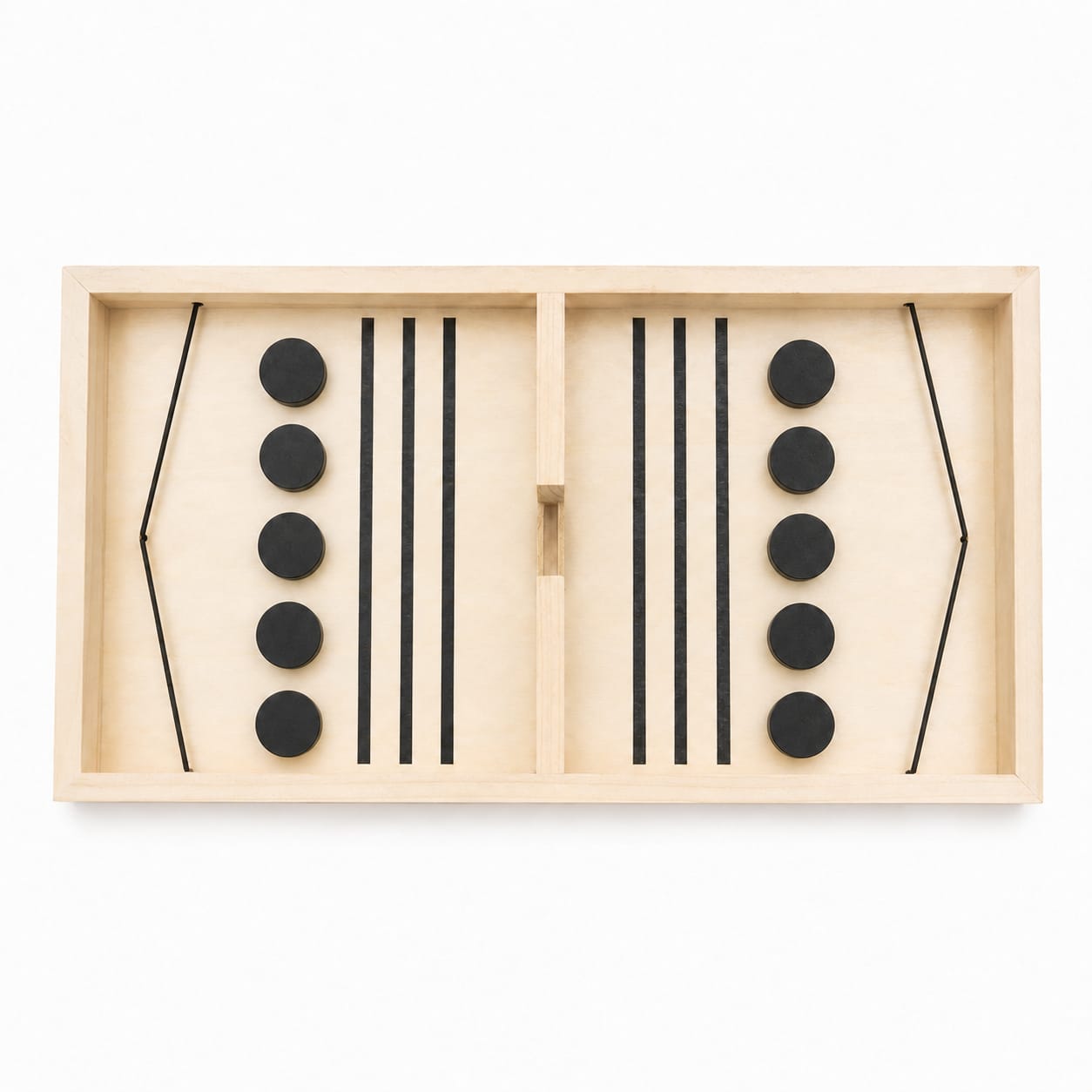 Jeu de Palets Rapide en Bois Foosball Winner – Jeu de Réflexes pour 2 Joueurs