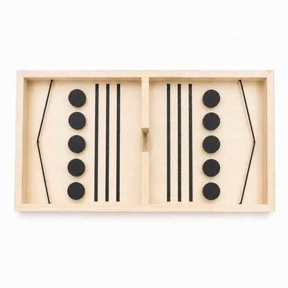 Jeu de Palets Rapide en Bois Foosball Winner – Jeu de Réflexes pour 2 Joueurs