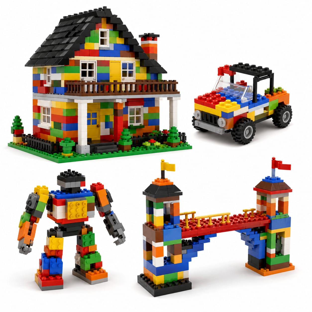 Coffret de Briques de Construction 1100 Pièces – Jeu Créatif dès 6 Ans