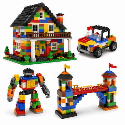 Coffret de Briques de Construction 1100 Pièces – Jeu Créatif dès 6 Ans