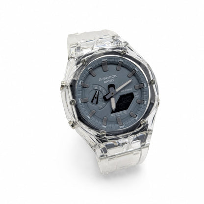 Montre Sport Homme Analogique-Digitale à Boîtier Transparent – Plusieurs Coloris