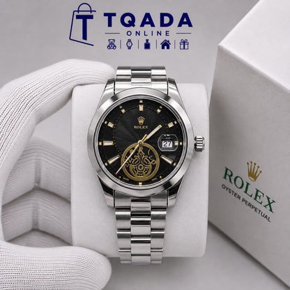 Montre Homme Luxe Style Relex Motor Tirbiyou–Bracelet Acier Inoxydable